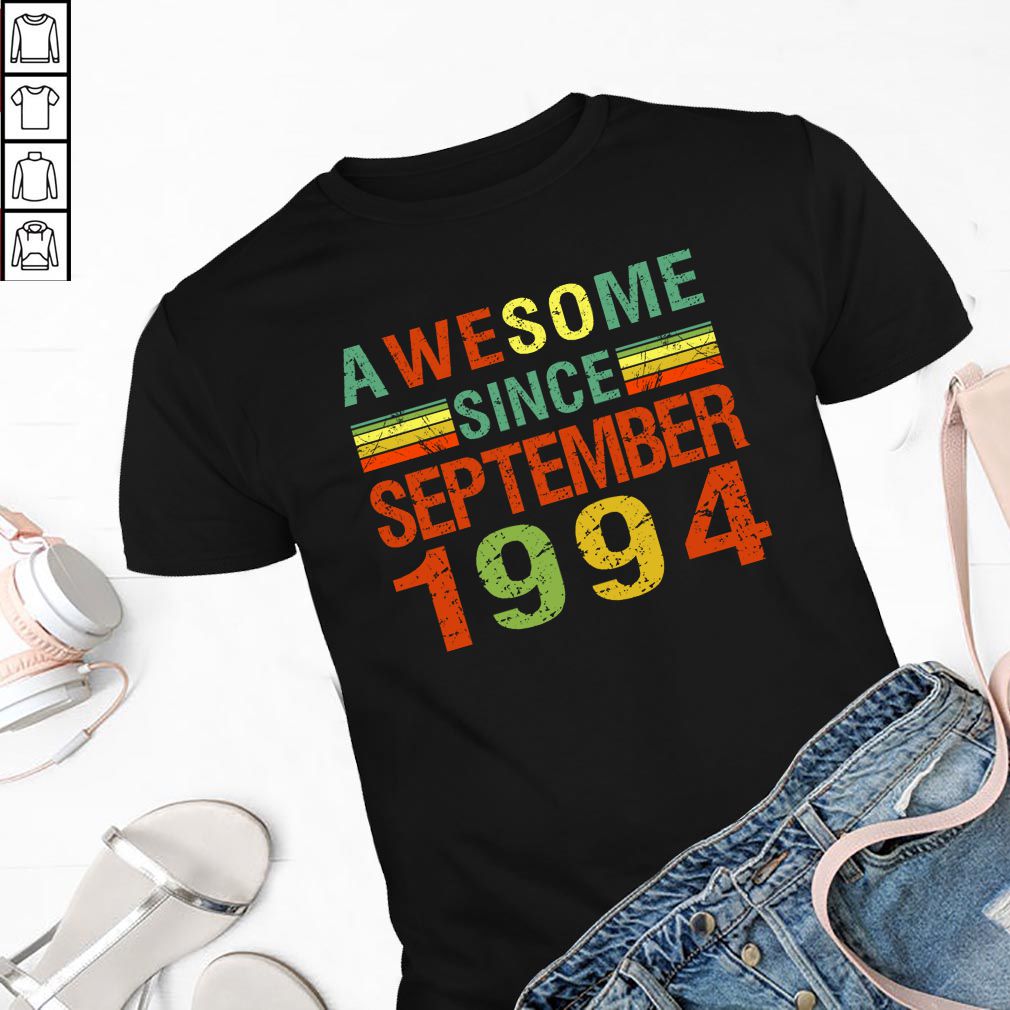 Awesome Since September 1994 25th Birthday Gift 25 Yrs Old T Shirt