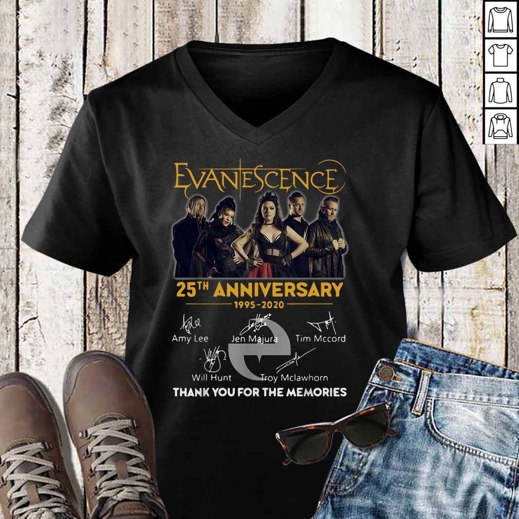 Evanescence 25th Anniversary 1995 2020 thank you for the memories hoodie, sweater, longsleeve, shirt v-neck, t-shirt