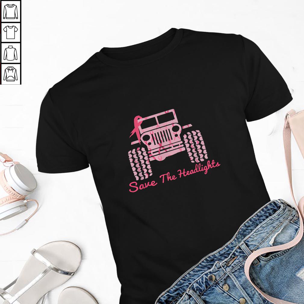 Breast Cancer Jeep save the headlights hoodie, sweater, longsleeve, shirt v-neck, t-shirt