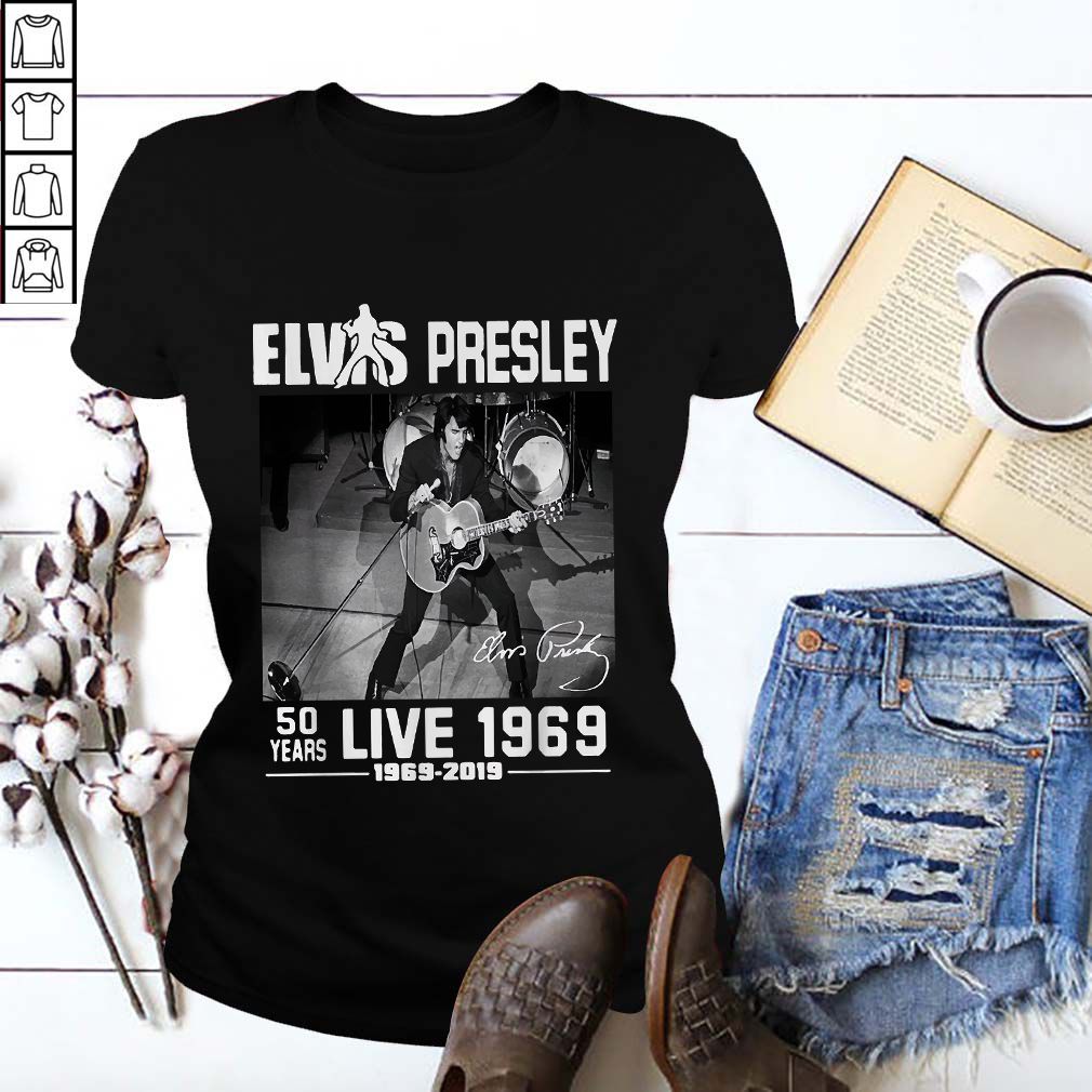 Elvis Presley 50 years live 1969 2019 signature hoodie, sweater, longsleeve, shirt v-neck, t-shirt