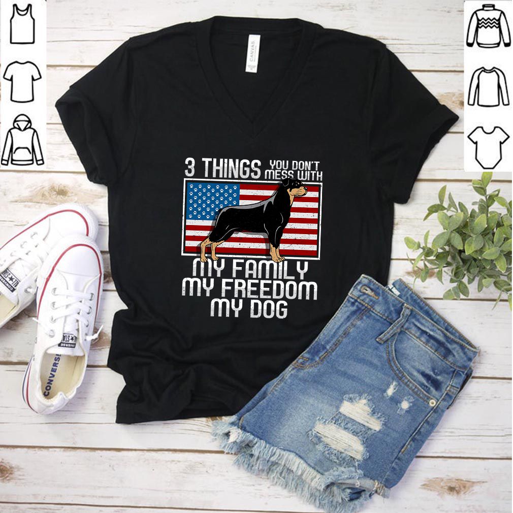 Rottweiler Dog Family Rules T Shirt 3