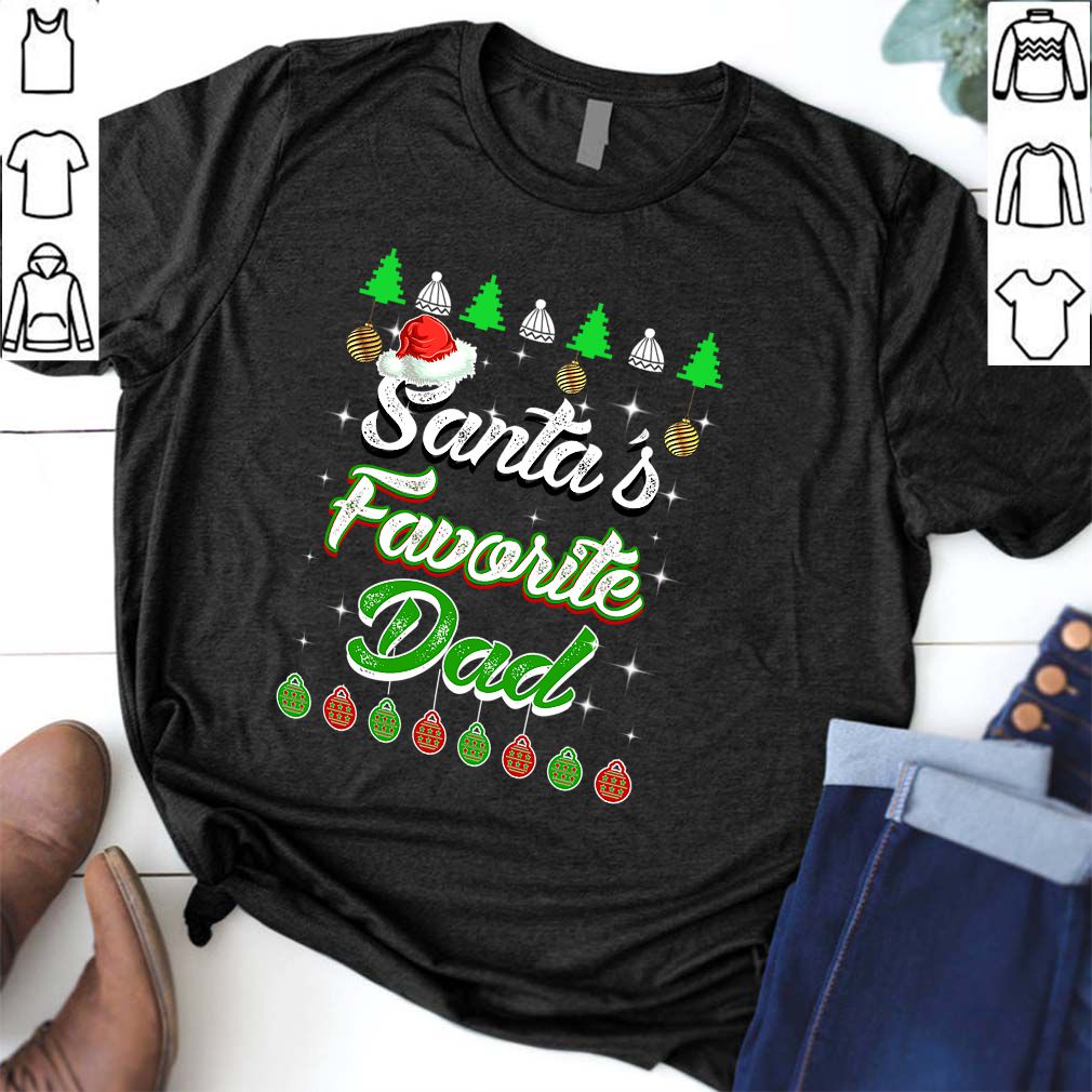 Santa's Favorite Dad Awesome Christmas T-Shirt