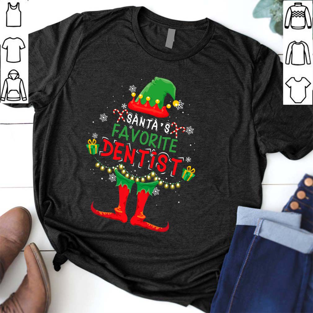Santa's Favorite Dentist Christmas Holiday Gift T-Shirt