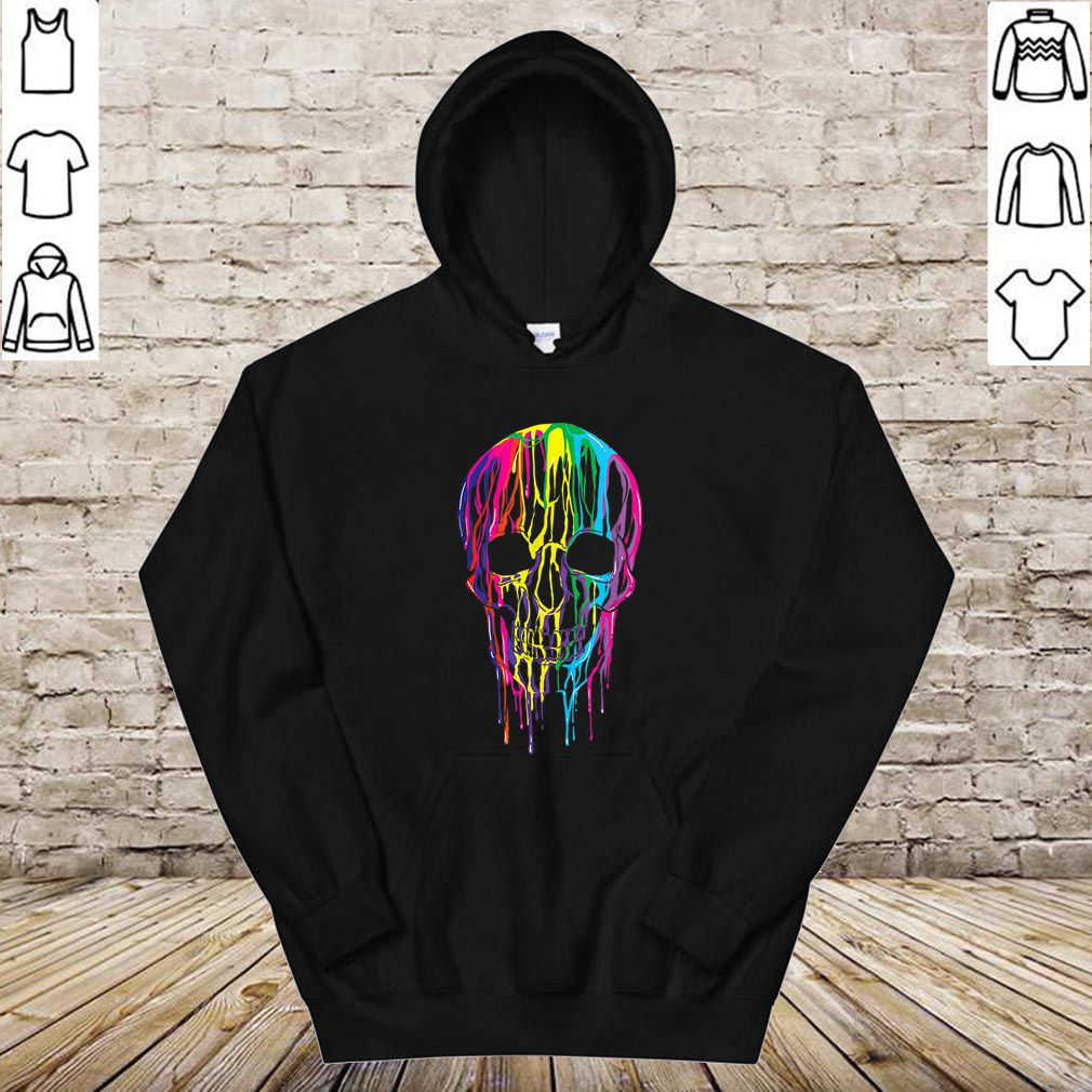 Top Colorful Melting Skull Halloween Kids Art Graphic hoodie, sweater, longsleeve, shirt v-neck, t-shirt