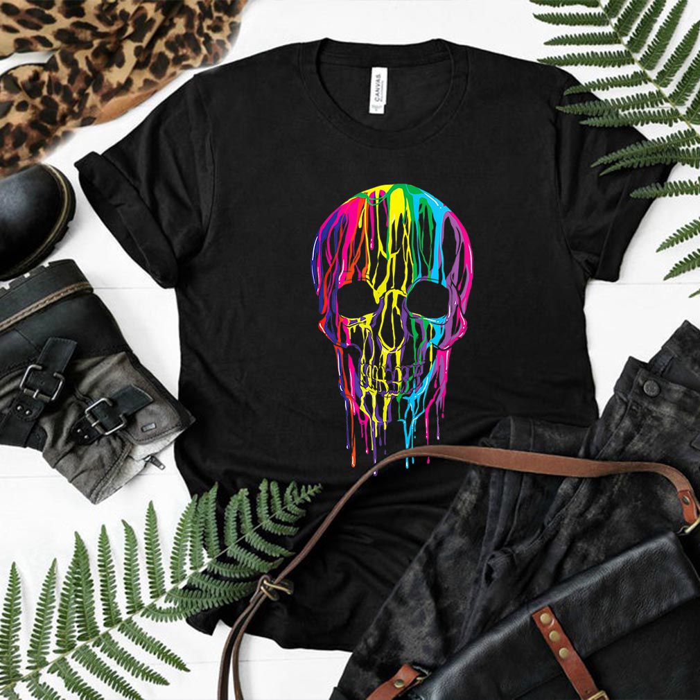 Top Colorful Melting Skull Halloween Kids Art Graphic hoodie, sweater, longsleeve, shirt v-neck, t-shirt