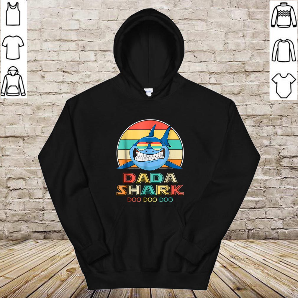 Top Retro Vintage Dada Sharks Gift For Father hoodie, sweater, longsleeve, shirt v-neck, t-shirt