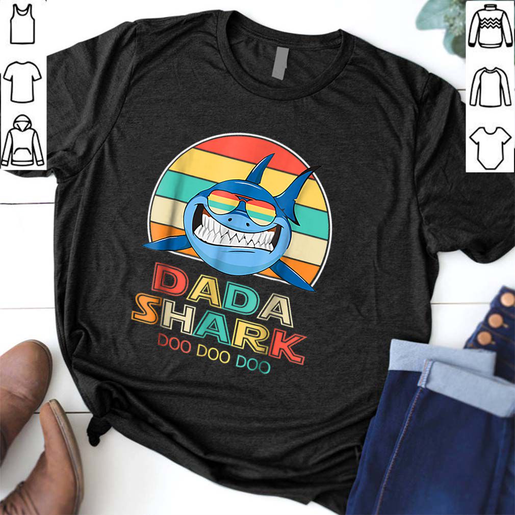 Top Retro Vintage Dada Sharks Gift For Father hoodie, sweater, longsleeve, shirt v-neck, t-shirt