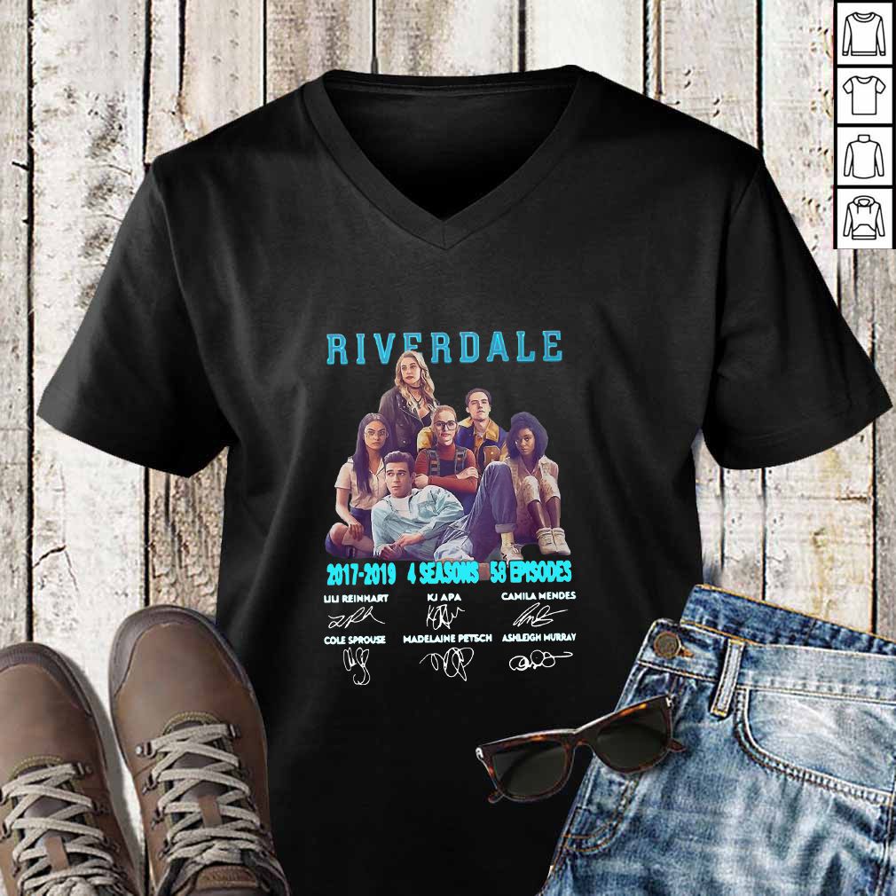 riverdale 2017 2019 4 seasons 58 episodes signature t hoodie, sweater, longsleeve, shirt v-neck, t-shirt