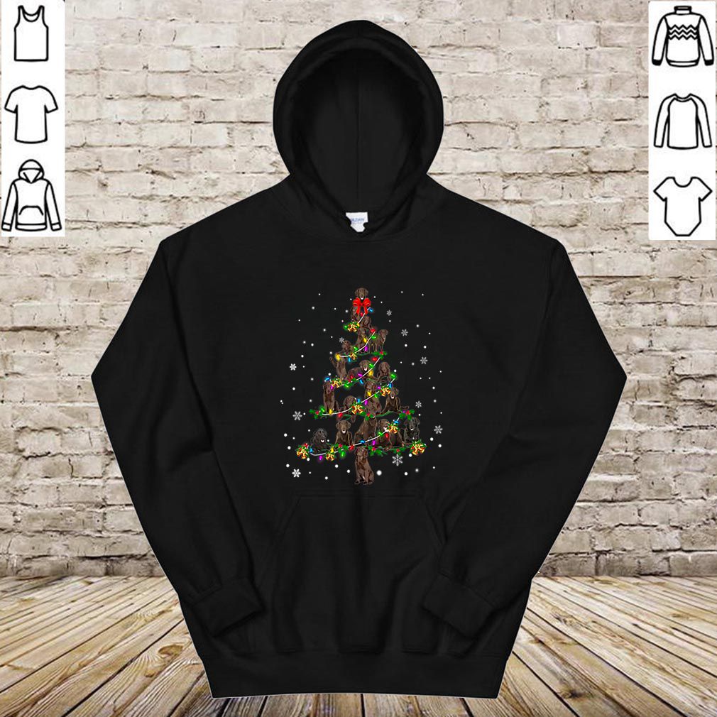 Awesome Cute Flat Coated Retriever dog Christmas Tree gift decor hoodie, sweater, longsleeve, shirt v-neck, t-shirt