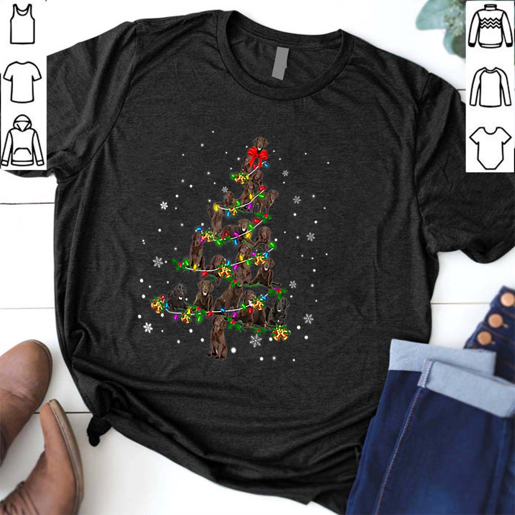 Awesome Cute Flat Coated Retriever dog Christmas Tree gift decor hoodie, sweater, longsleeve, shirt v-neck, t-shirt