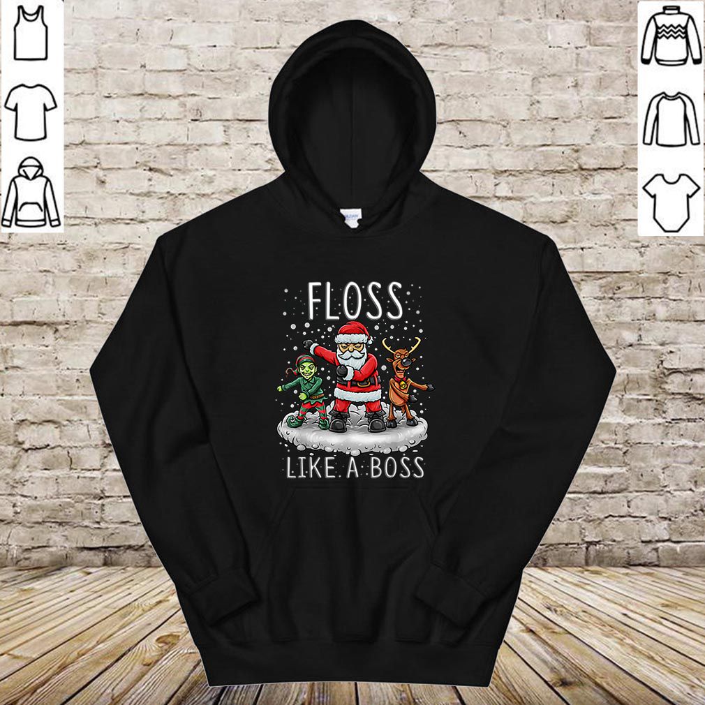 Awesome Floss Like A Boss Santa Floss Funny Christmas Gift shirt