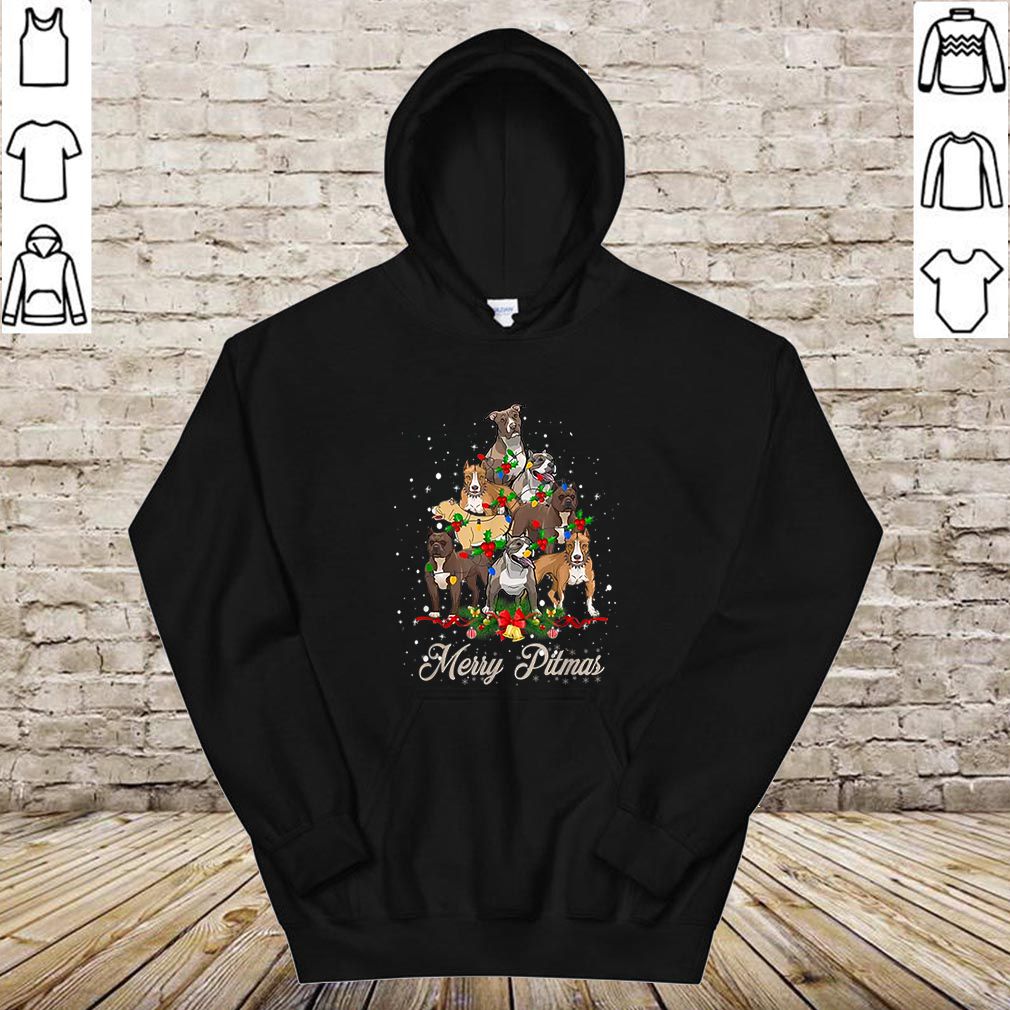 Awesome Merry Pitmas Pitbull Dog Christmas Tree Gift Decor Xmas hoodie, sweater, longsleeve, shirt v-neck, t-shirt