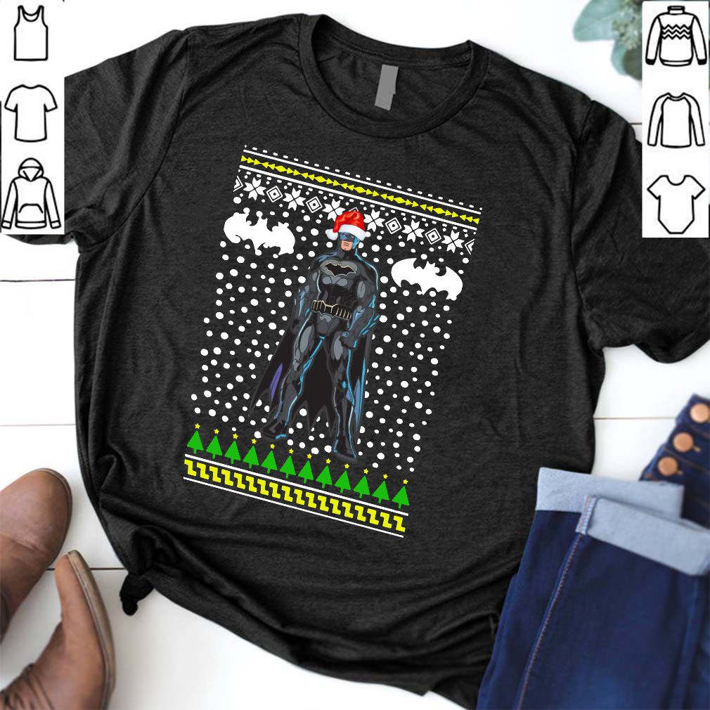 Batman Santa Hat Ugly Christmas Shirt