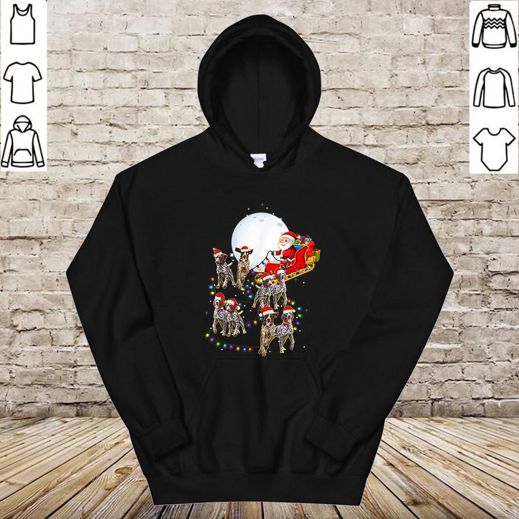 Beautiful German Shorthaired Pointer Christmas Reindeer Lights Gifts hoodie, sweater, longsleeve, shirt v-neck, t-shirt