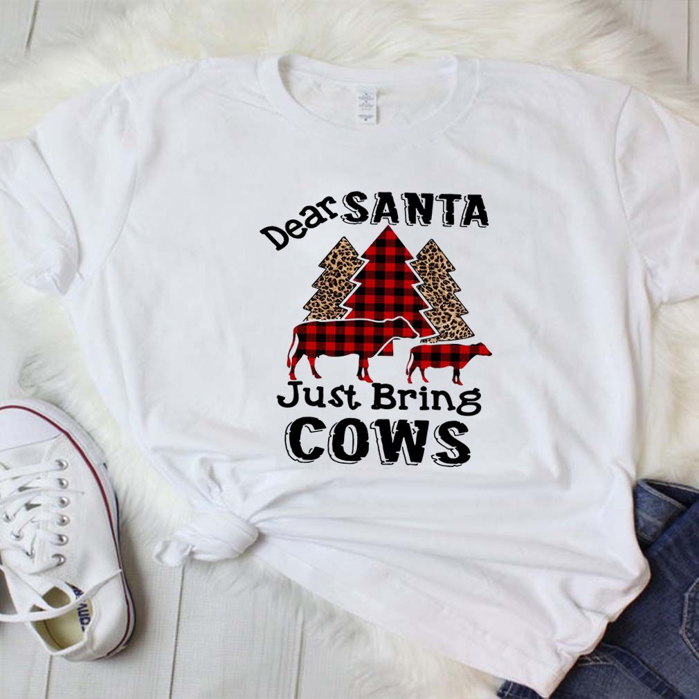 Dear Santa just bring cows Christmas tree hoodie, sweater, longsleeve, shirt v-neck, t-shirt