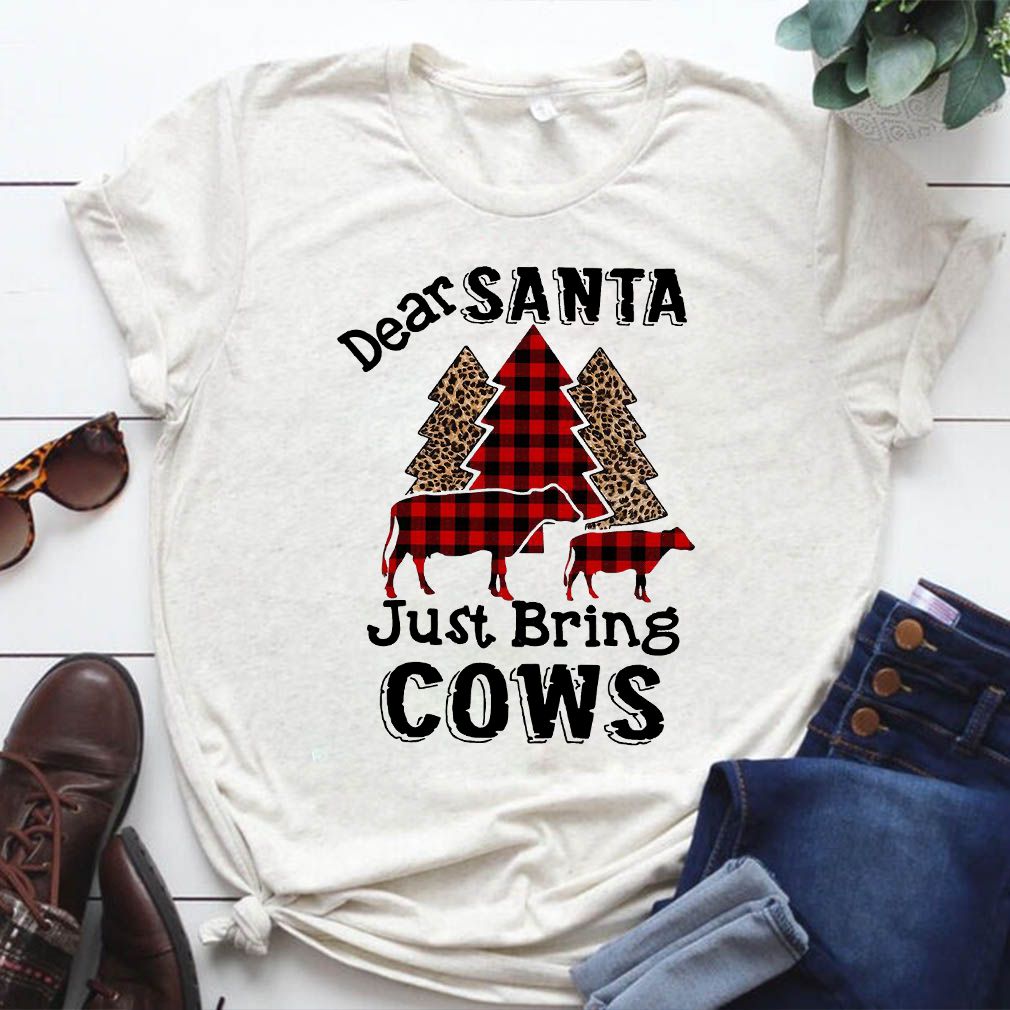 Dear Santa just bring cows Christmas tree hoodie, sweater, longsleeve, shirt v-neck, t-shirt