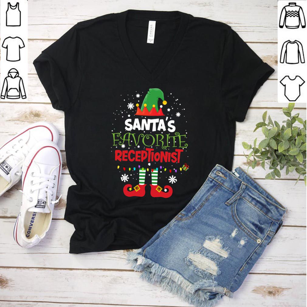 Elf Santa’s favorite receptionist hoodie, sweater, longsleeve, shirt v-neck, t-shirt