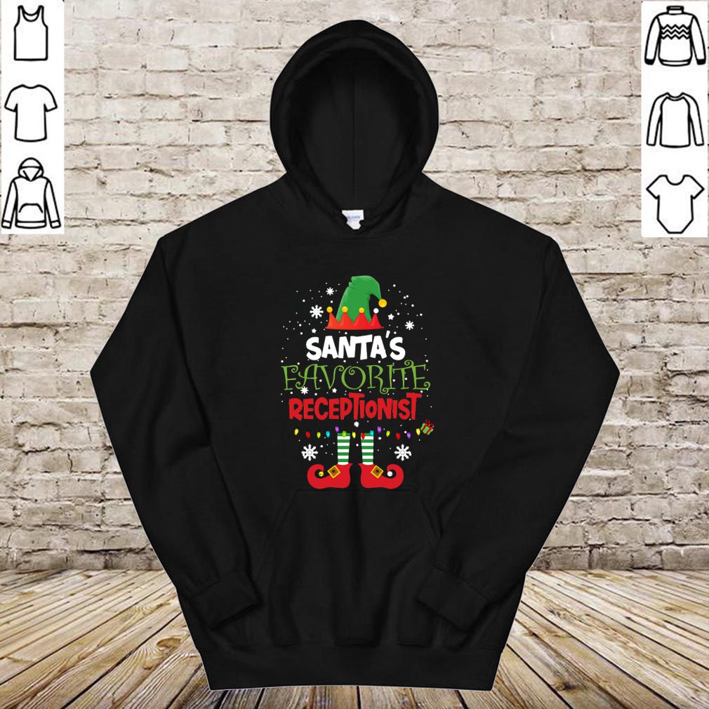 Elf Santa’s favorite receptionist hoodie, sweater, longsleeve, shirt v-neck, t-shirt