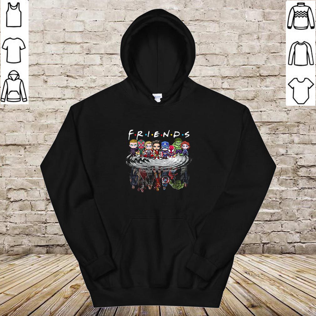 Friends Avengers Chibi characters reflection hoodie, sweater, longsleeve, shirt v-neck, t-shirt 4