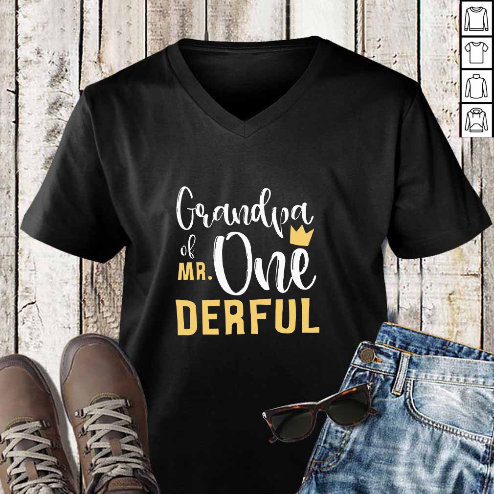 Grandpa Of Mr One Derful - T-hoodie, sweater, longsleeve, shirt v-neck, t-shirt