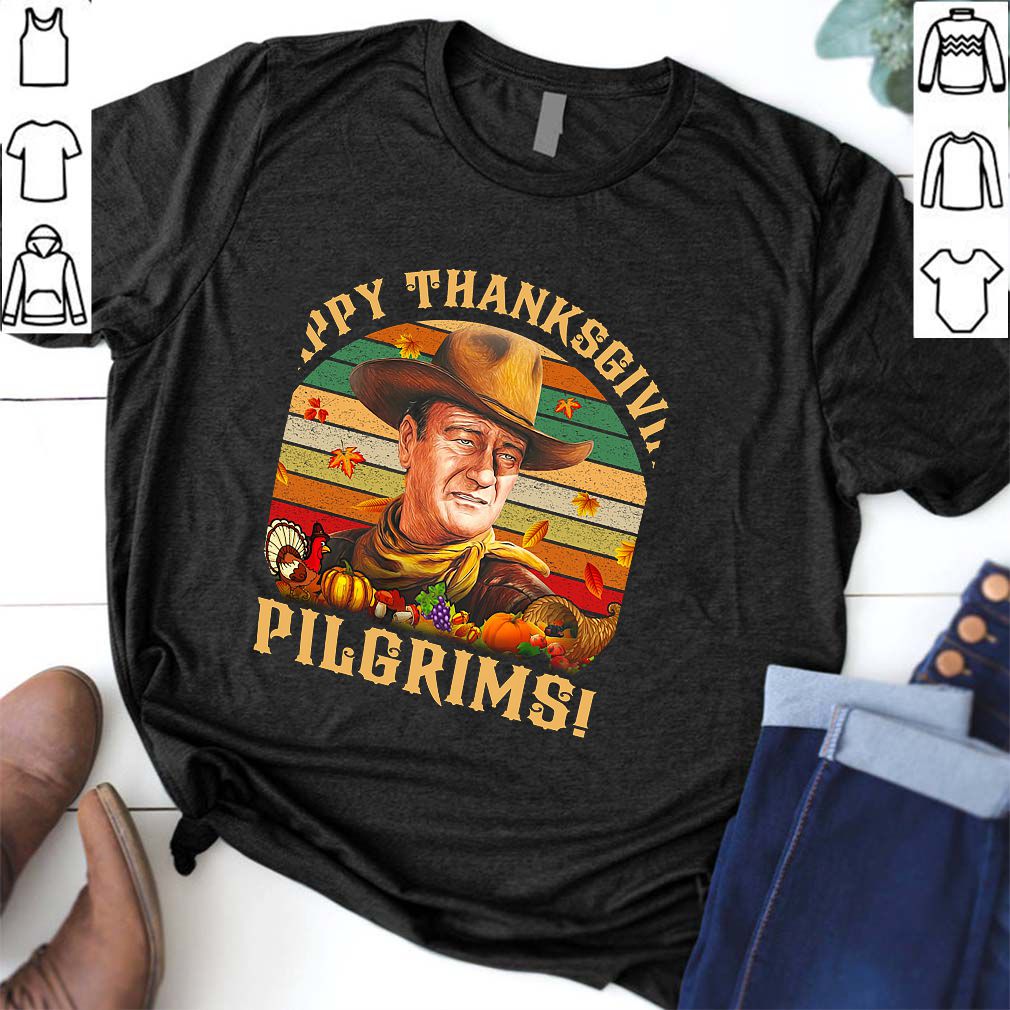 Happy Thanksgiving Pilgrims John Wayne Vintage hoodie, sweater, longsleeve, shirt v-neck, t-shirt 6