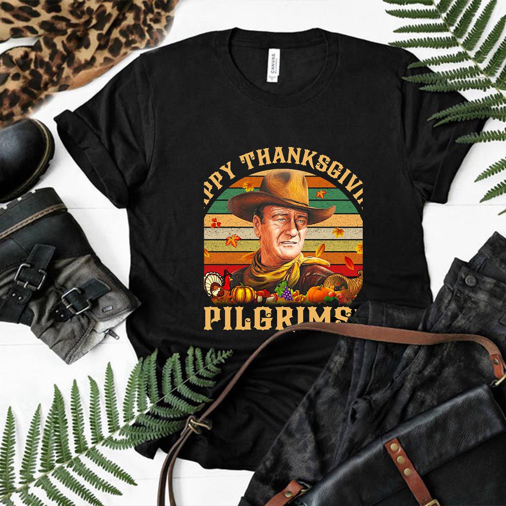 Happy Thanksgiving Pilgrims John Wayne Vintage hoodie, sweater, longsleeve, shirt v-neck, t-shirt
