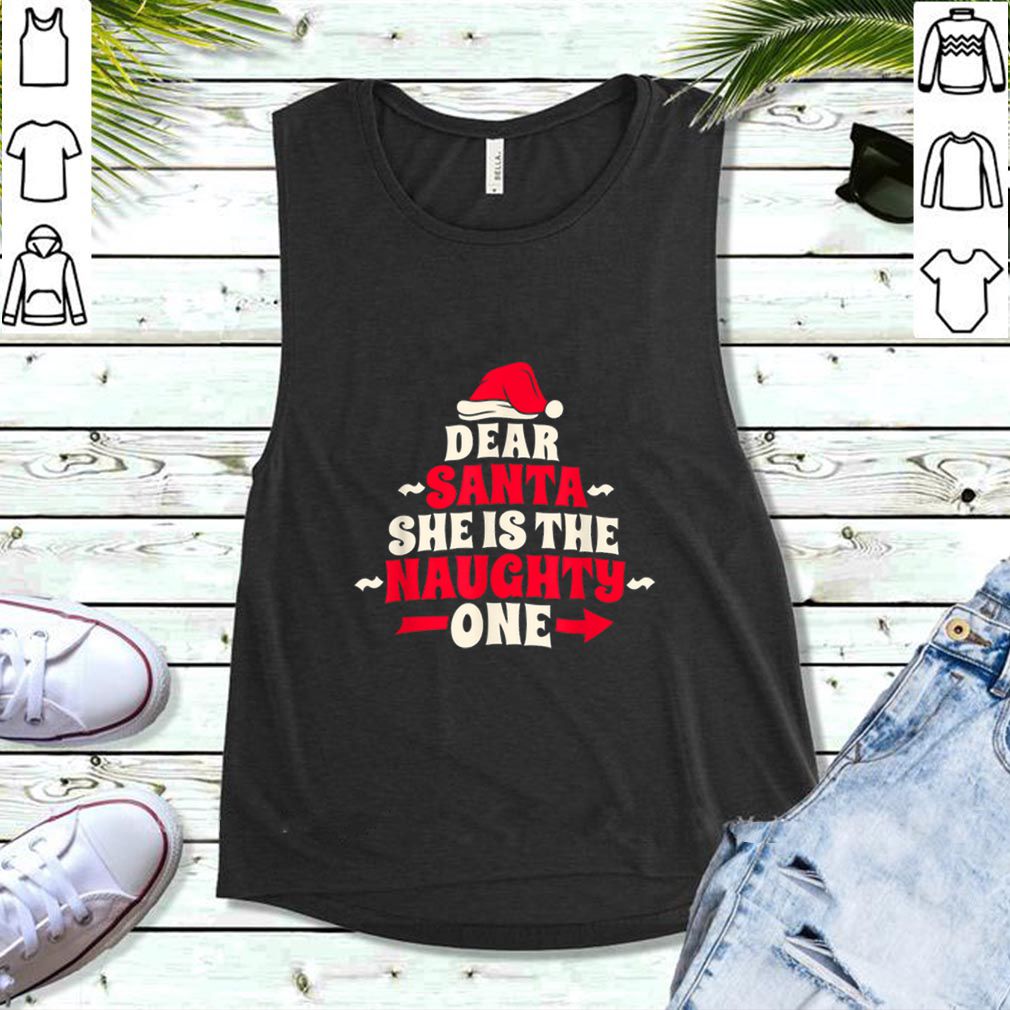Nice She is The Naughty One Christmas Matching Couples hoodie, sweater, longsleeve, shirt v-neck, t-shirt