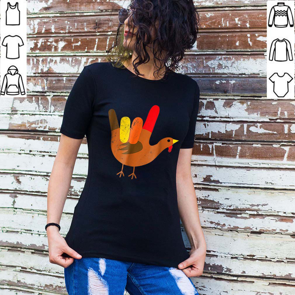 Official American Sign Language I Love You Thanksgiving Turkey hoodie, sweater, longsleeve, shirt v-neck, t-shirt 2