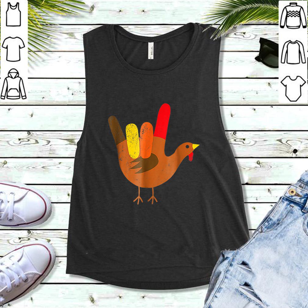 Official American Sign Language I Love You Thanksgiving Turkey hoodie, sweater, longsleeve, shirt v-neck, t-shirt 5