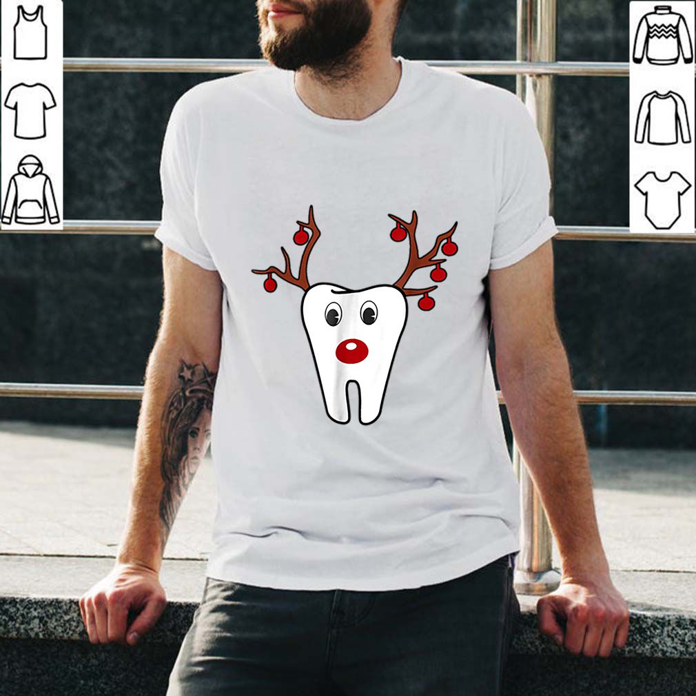 Official Antlers Red Nose Holiday Tooth Reindeer Funny Gifts hoodie, sweater, longsleeve, shirt v-neck, t-shirt