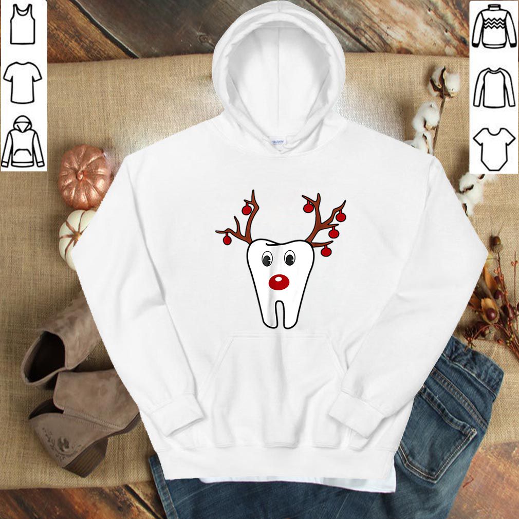 Official Antlers Red Nose Holiday Tooth Reindeer Funny Gifts hoodie, sweater, longsleeve, shirt v-neck, t-shirt