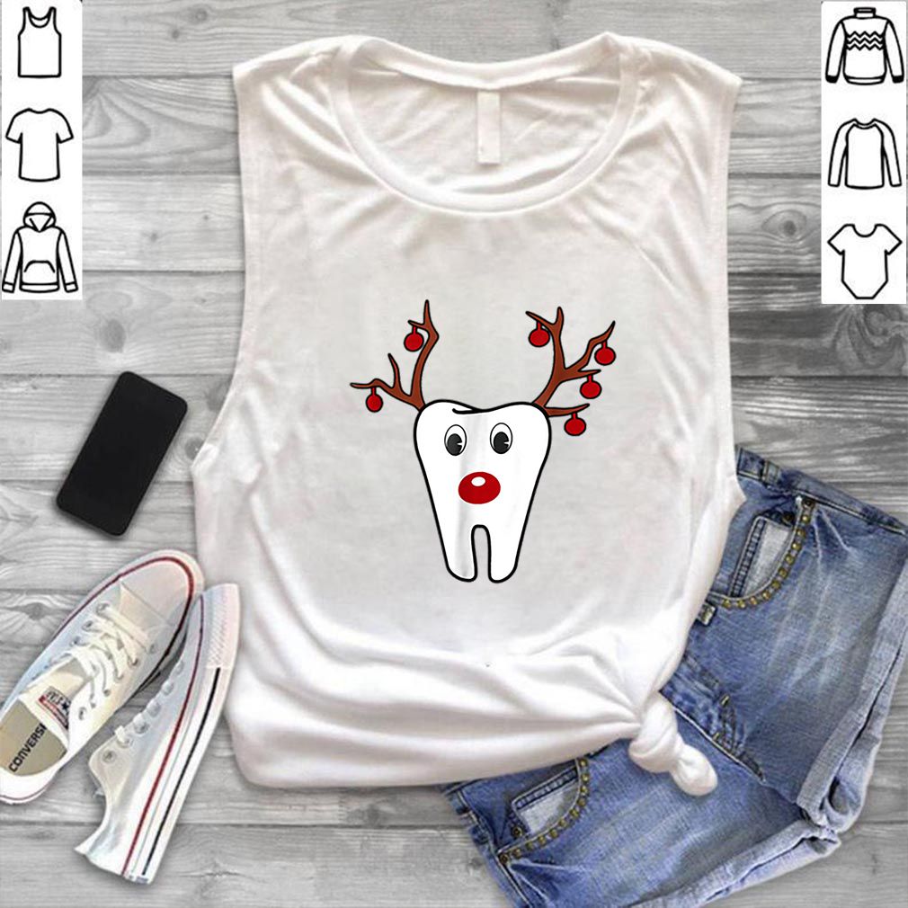 Official Antlers Red Nose Holiday Tooth Reindeer Funny Gifts hoodie, sweater, longsleeve, shirt v-neck, t-shirt