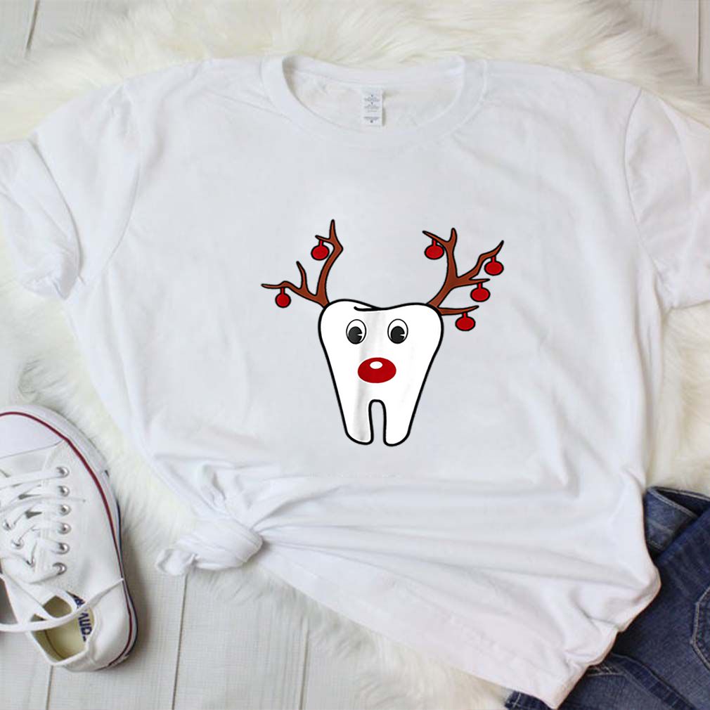 Official Antlers Red Nose Holiday Tooth Reindeer Funny Gifts hoodie, sweater, longsleeve, shirt v-neck, t-shirt