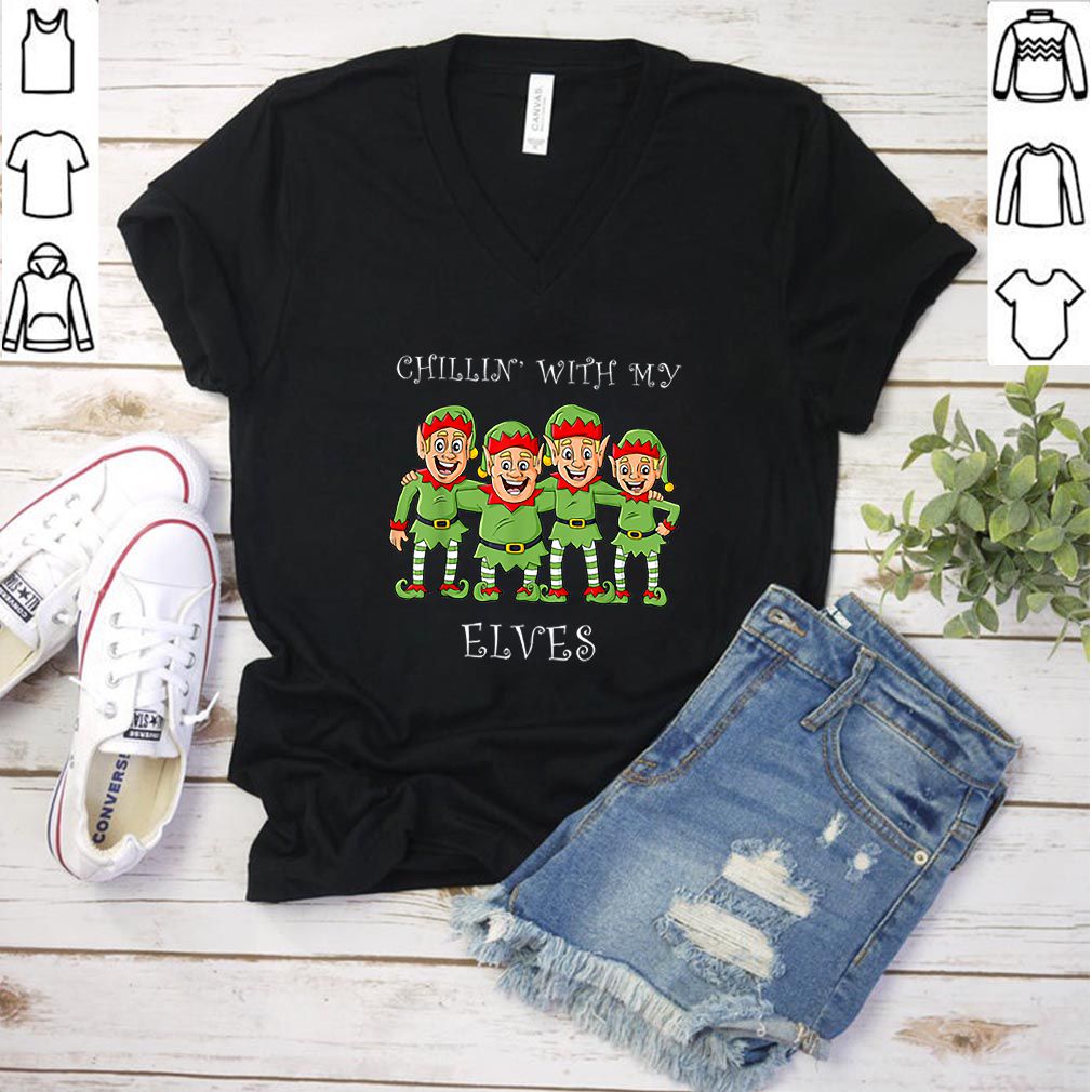 Official Chillin With My Elves Christmas Boys Girls Kids Xmas hoodie, sweater, longsleeve, shirt v-neck, t-shirt