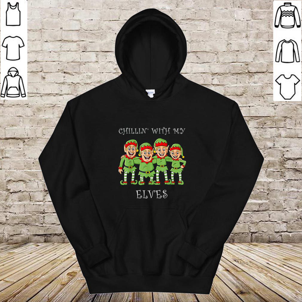 Official Chillin With My Elves Christmas Boys Girls Kids Xmas hoodie, sweater, longsleeve, shirt v-neck, t-shirt