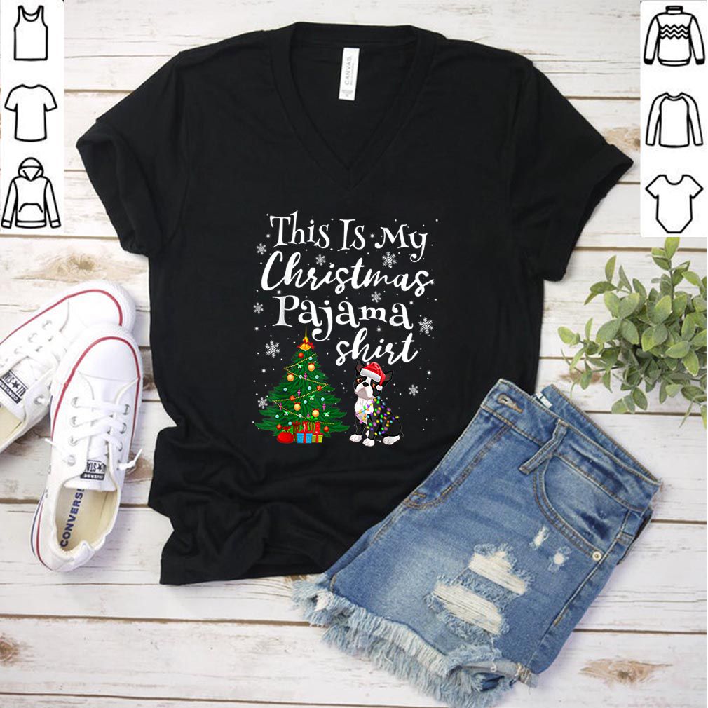Official This is my Christmas Pajama Shirt Boston Terrier Lover Dog shirt