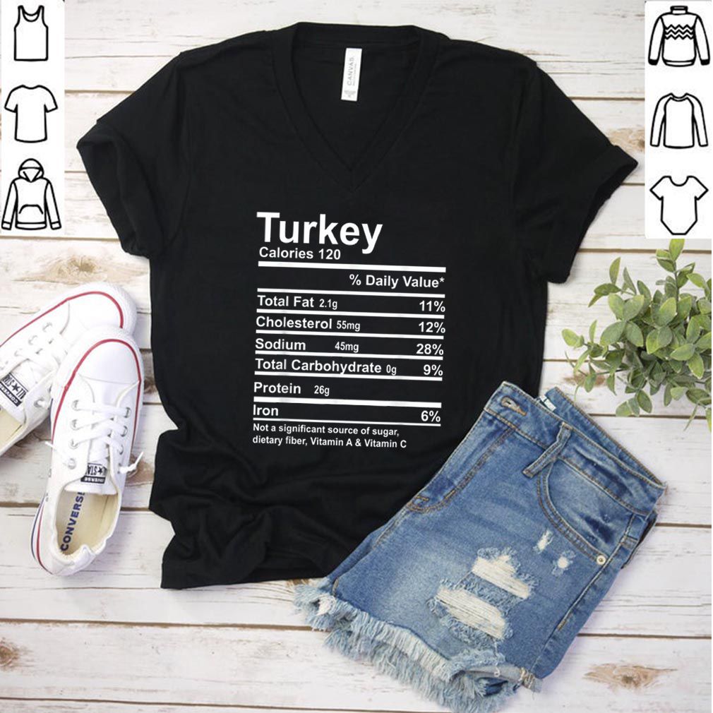 Original Funny Turkey Thanksgiving Christmas Food Nutrition Facts hoodie, sweater, longsleeve, shirt v-neck, t-shirt