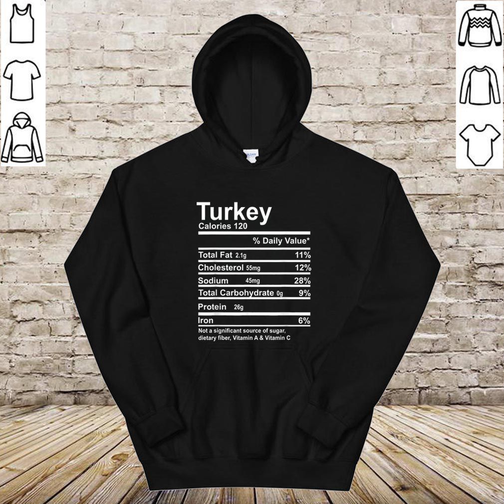 Original Funny Turkey Thanksgiving Christmas Food Nutrition Facts hoodie, sweater, longsleeve, shirt v-neck, t-shirt