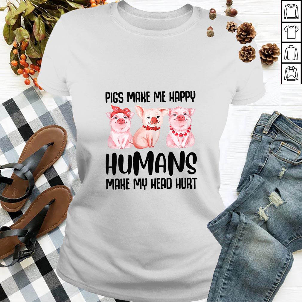 Pigs Make Me Happy Humans Make My Head Hurt Bandana Pigs T-hoodie, sweater, longsleeve, shirt v-neck, t-shirt