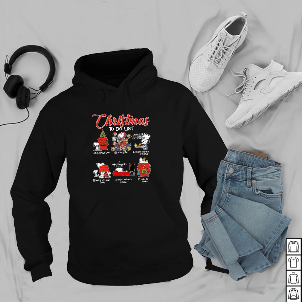 Snoopy Christmas To Do List Hallmark Funny Xmas hoodie, sweater, longsleeve, shirt v-neck, t-shirt