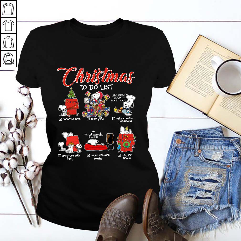 Snoopy Christmas To Do List Hallmark Funny Xmas hoodie, sweater, longsleeve, shirt v-neck, t-shirt