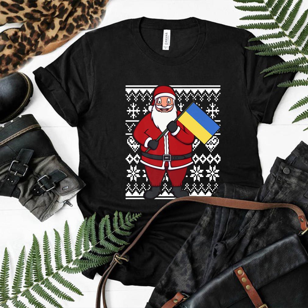 Ukraine Flag Santa Ukrainian Ugly Christmas Shirt