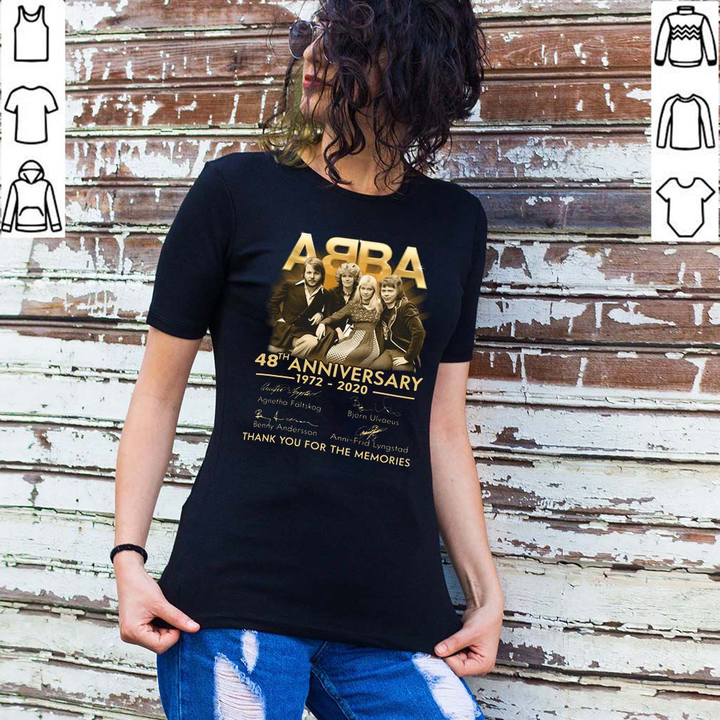 ABBA 48th anniversary 1972-2020 thank you for the memories hoodie, sweater, longsleeve, shirt v-neck, t-shirt