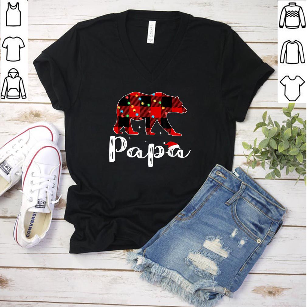 Awesome Papa Bear Lights Funny Christmas gift for Family sweater