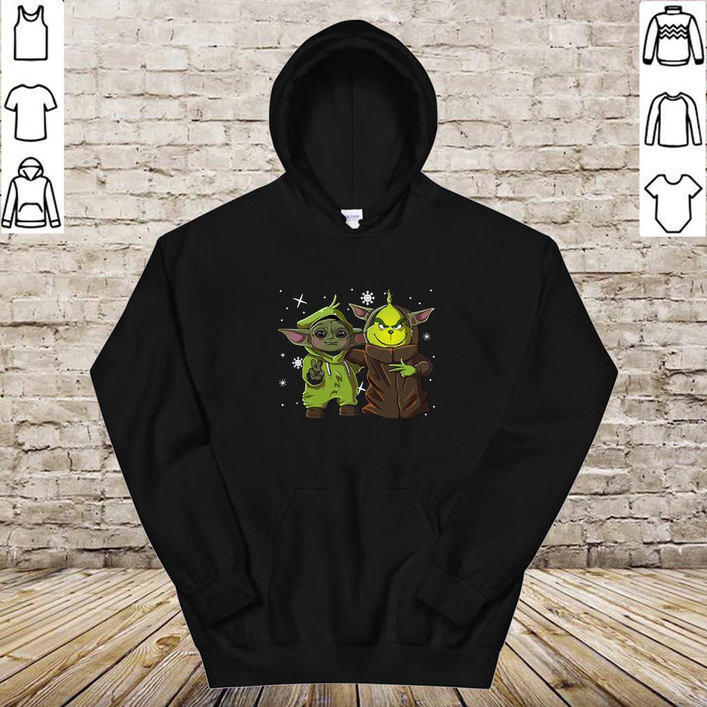 Baby Yoda and Grinch Merry Christmas hoodie, sweater, longsleeve, shirt v-neck, t-shirt