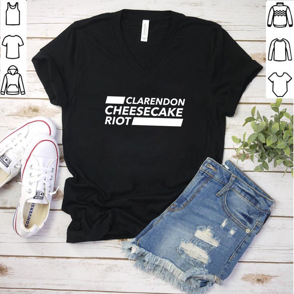 Clarendon Cheesecake Riot logo Shirt