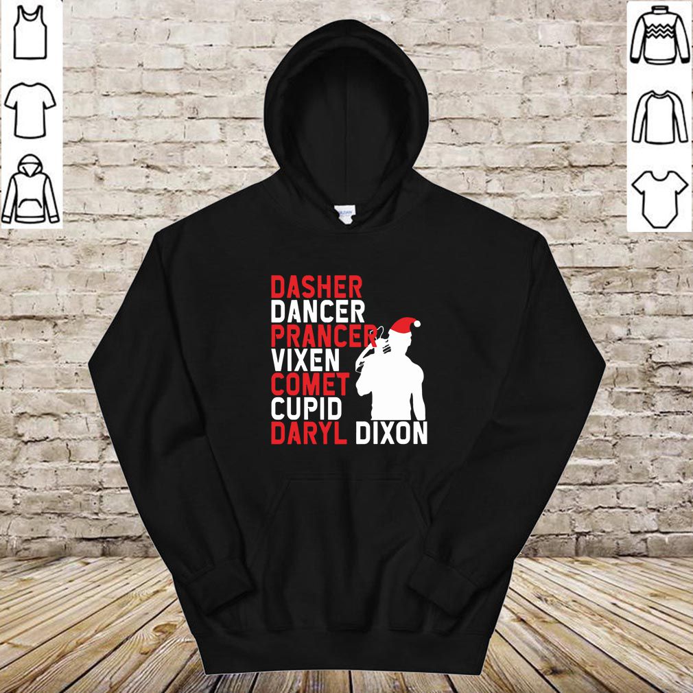 Dasher Dancer Prancer Comet Cupid Daryl Dixon hoodie, sweater, longsleeve, shirt v-neck, t-shirt 4