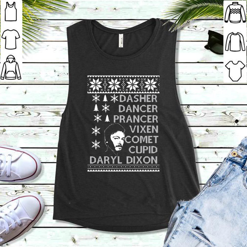 Dasher Dancer Prancer Vixen Comet Cupid Daryl Dixon Christmas Shirt 5