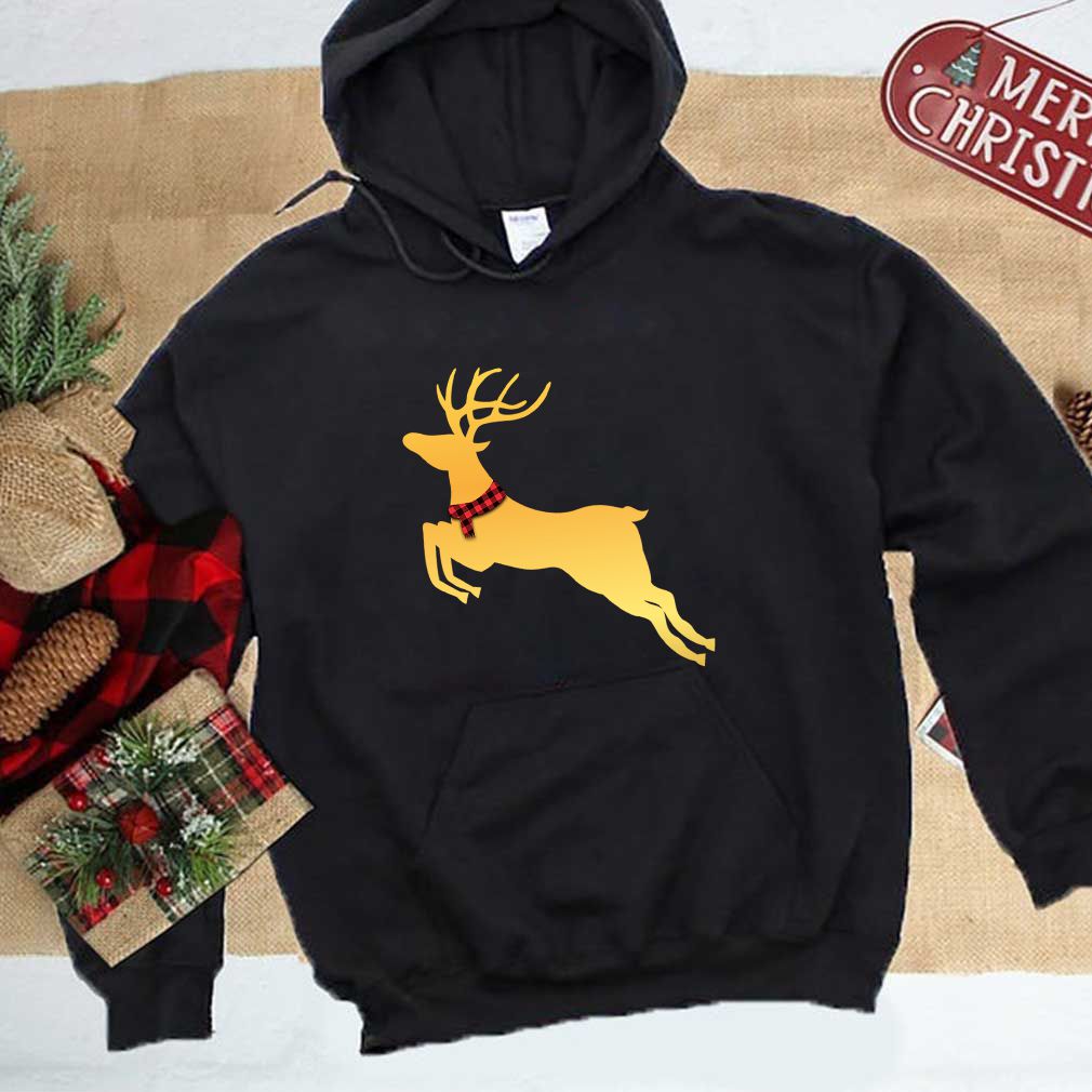 Deer Chrismas Gold T Shirt 3