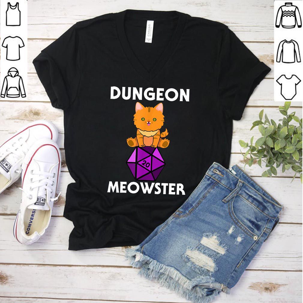 Dungeon Meowster Nerdy Cat D20 Shirt T-Shirt